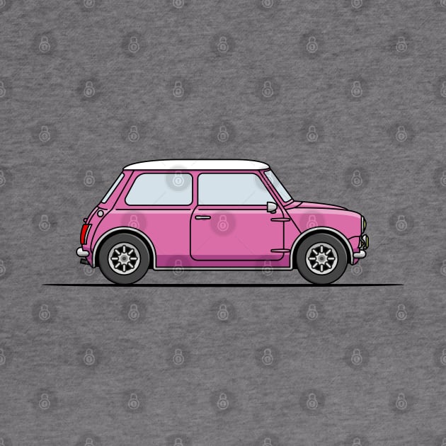 Classic Mini Cooper - Pink by JingleSnitch